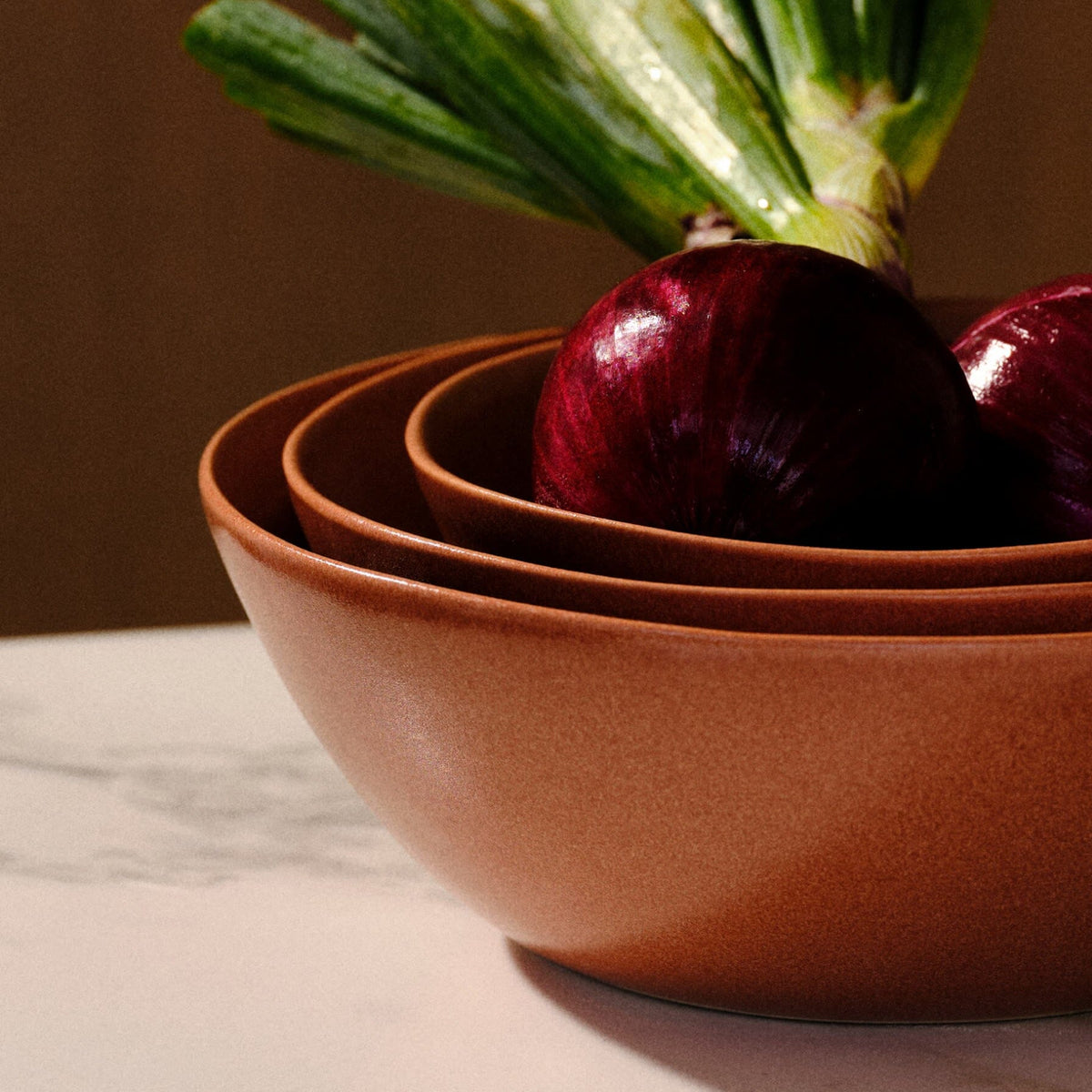 Nested Serving Bowls by Fable Home, featured in a canyonclay color finish. – #canyonclay