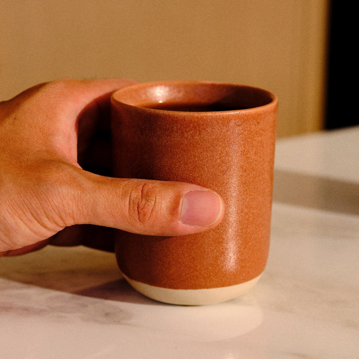Cappuccino Cups by Fable Home, featured in a canyonclay color finish. – #canyonclay