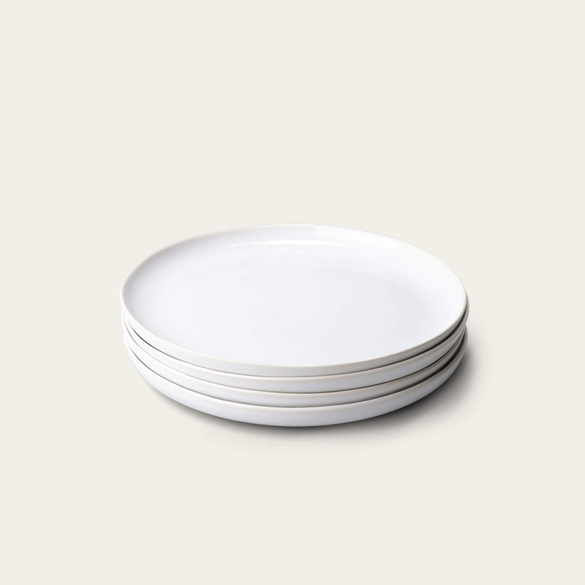 Lunch plates dinnerware by Fable Home, shown in a pearlwhite finish. – #pearlwhite