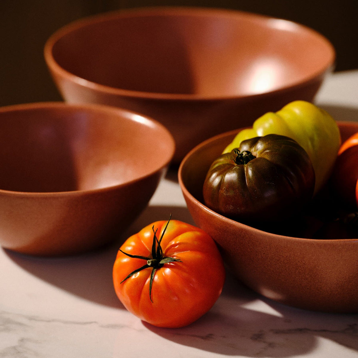 Nested Serving Bowls by Fable Home, featured in a canyonclay color finish. – #canyonclay