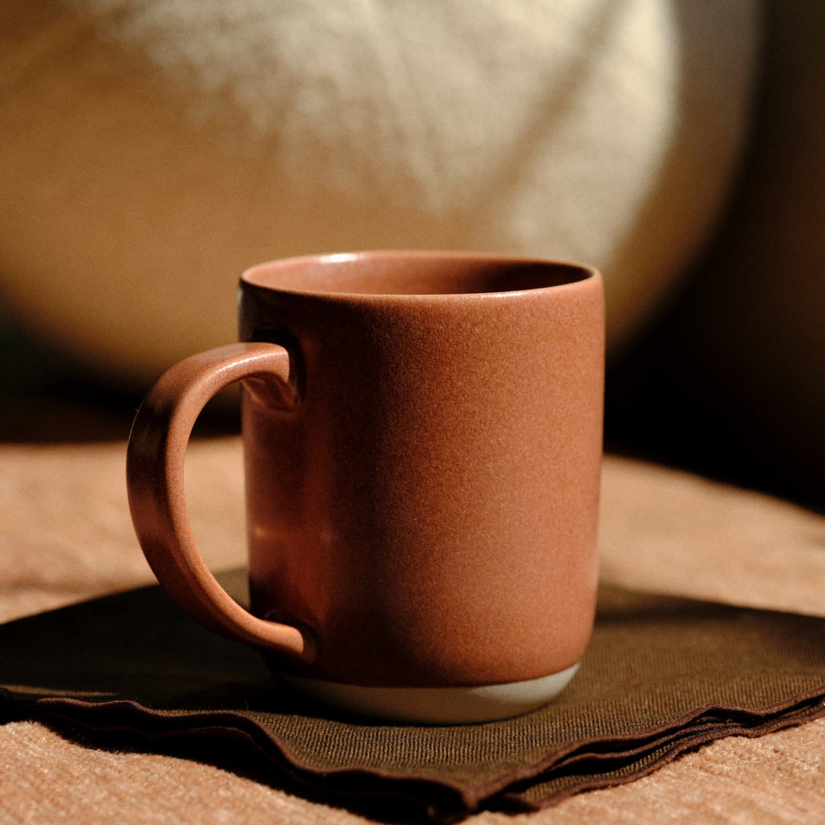Small Mugs by Fable Home, featured in a canyonclay color finish. – #canyonclay